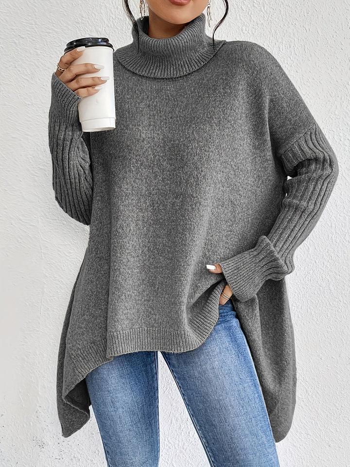 Tahlia - Casual Long Sleeve High Neck Sweater