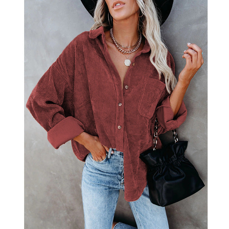 Matilda – Oversized Corduroy Blouse