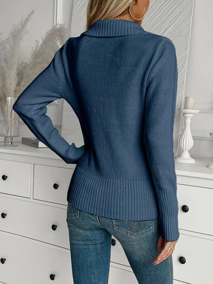 Shellie - Elegant Sweater with Buttons