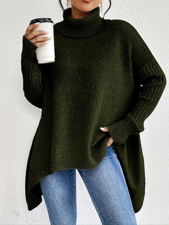 Tahlia - Casual Long Sleeve High Neck Sweater