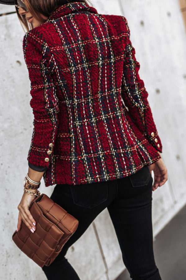 Elise – Timeless Plaid Blazer