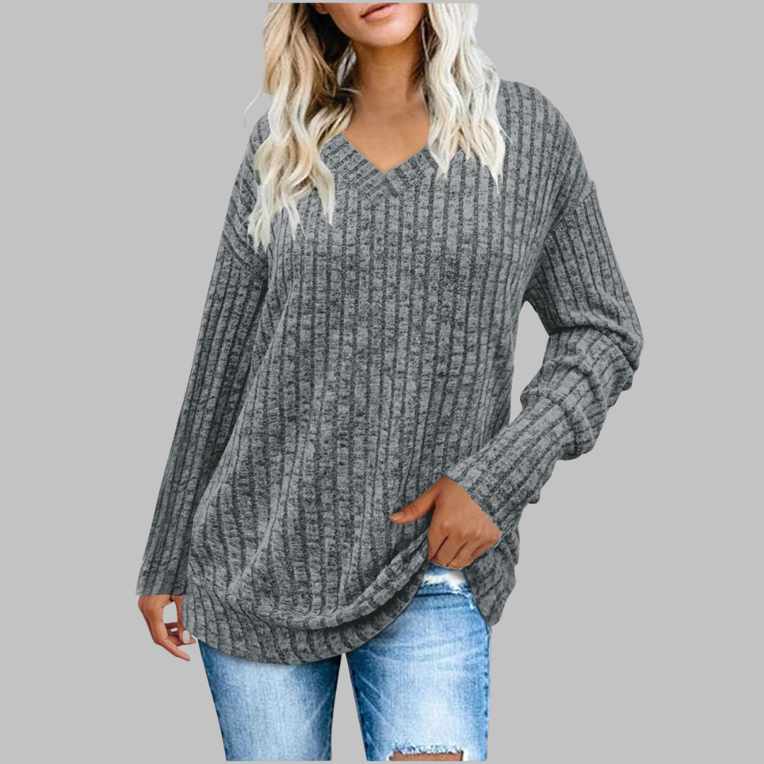 Maribel – Timeless V-Neck Long Sleeve Top