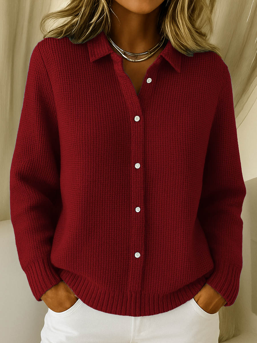 Elaine - Classic Knit Button Cardigan