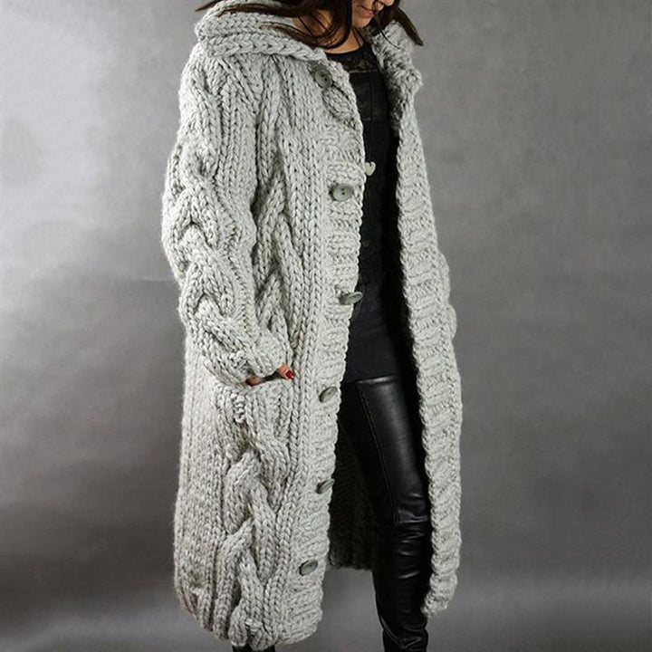 Karina - Elegant Cosy Coat With Tummy Coverage