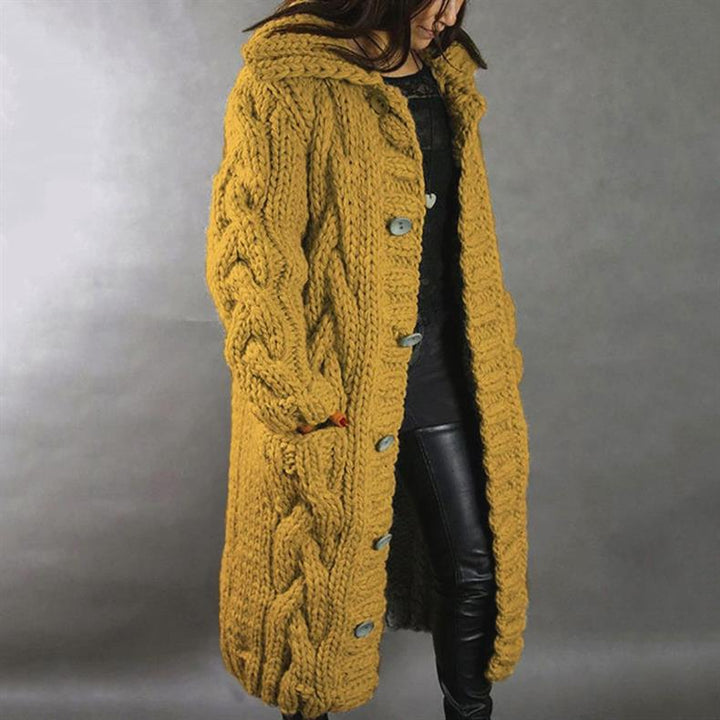 Karina - Elegant Cosy Coat With Tummy Coverage