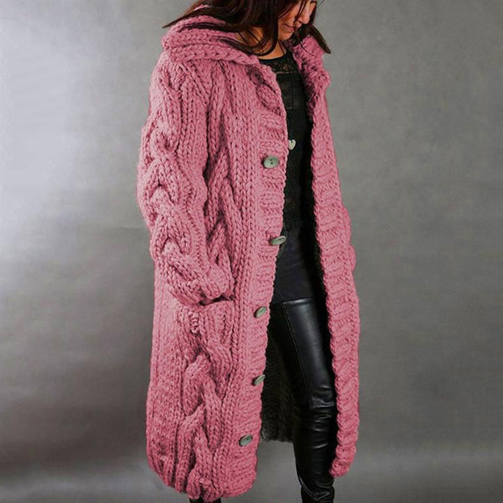 Karina - Elegant Cosy Coat With Tummy Coverage