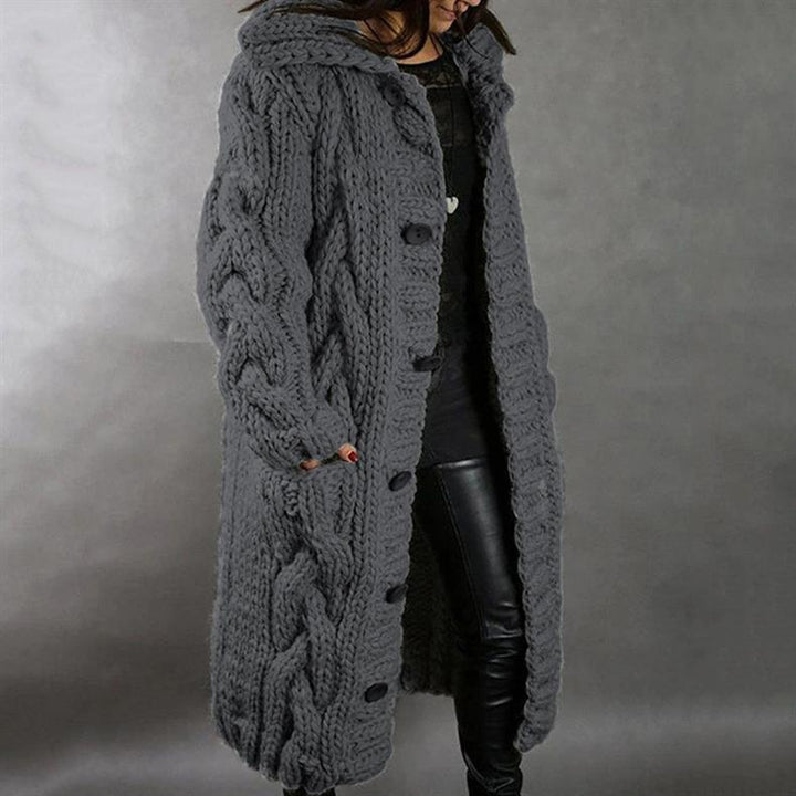 Karina - Elegant Cosy Coat With Tummy Coverage