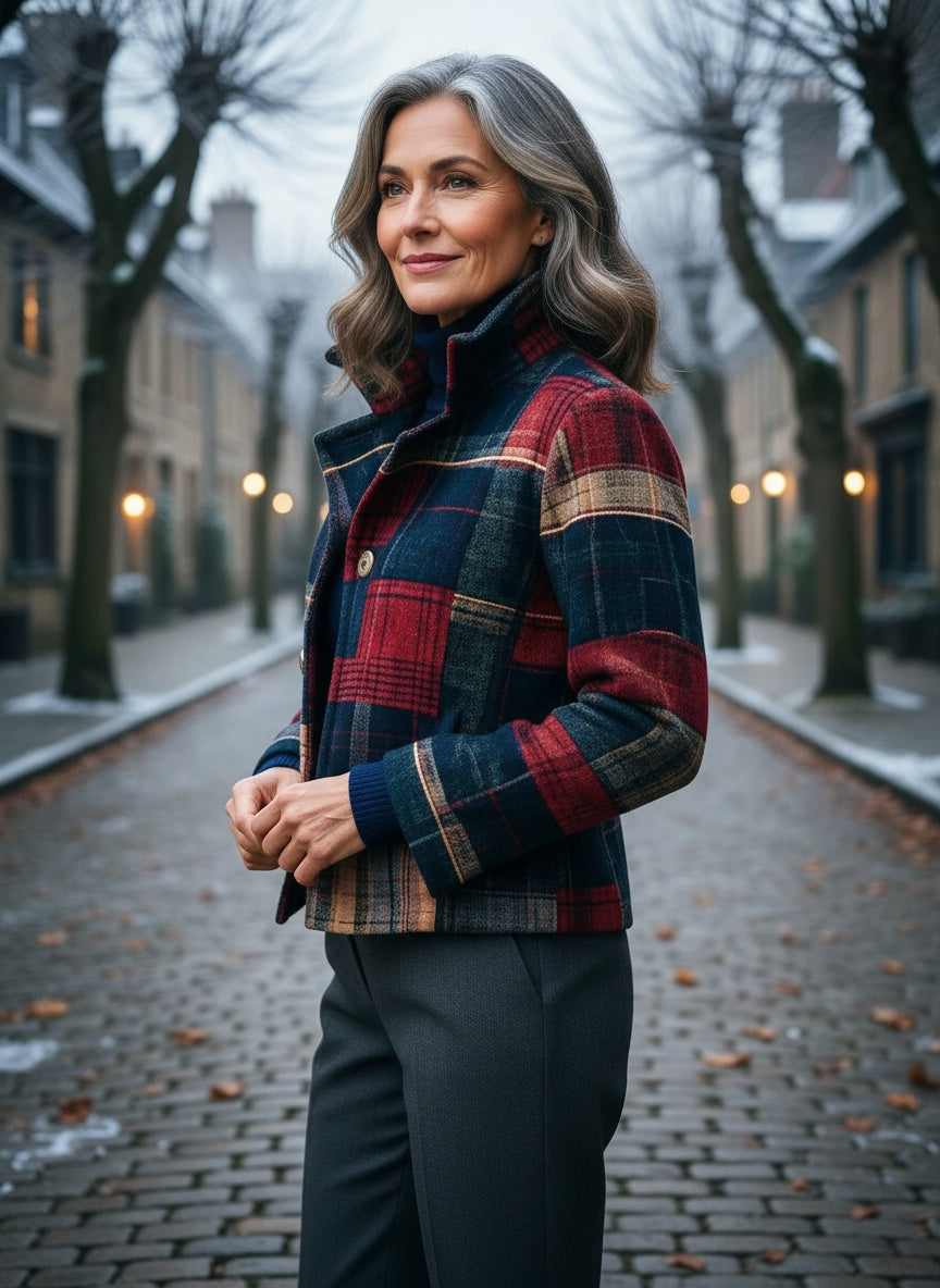 Rosalie - Retro Plaid Jacket