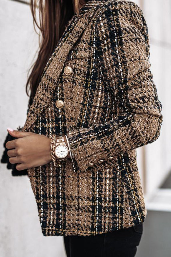 Elise – Timeless Plaid Blazer