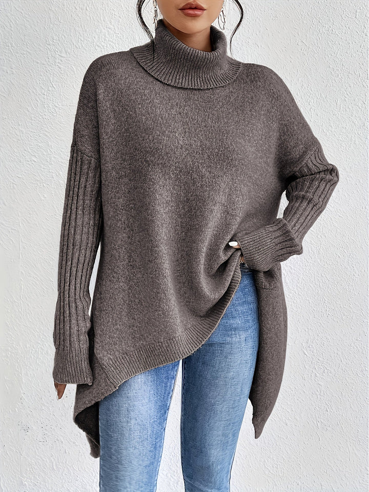 Tahlia - Casual Long Sleeve High Neck Sweater
