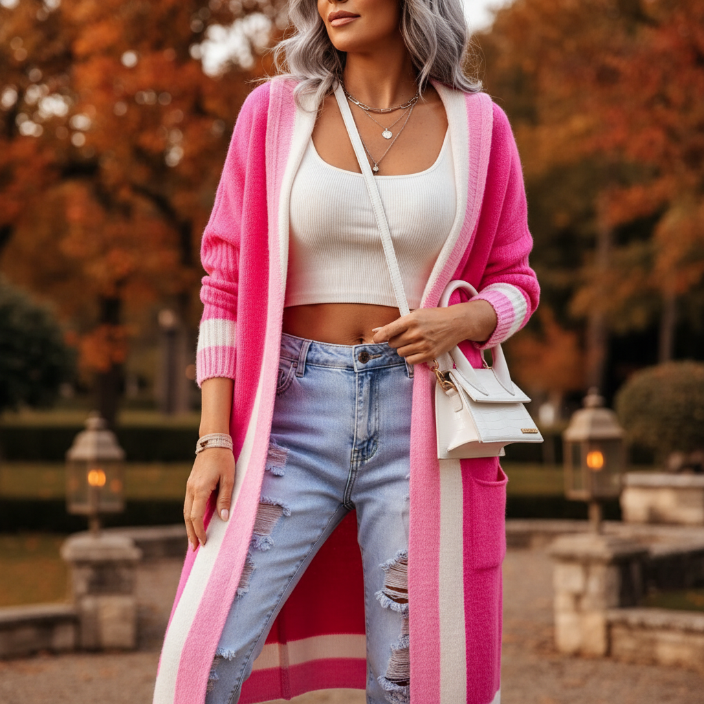 Platina – Cozy Open-Front Hooded Cardigan