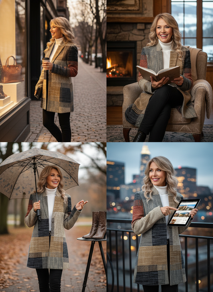 Lina - Elegant Blazer With Pattern